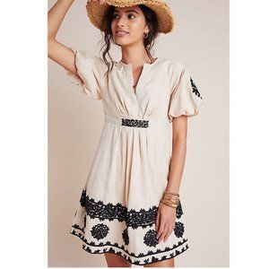 anthropologie Orla Embroidered Dress